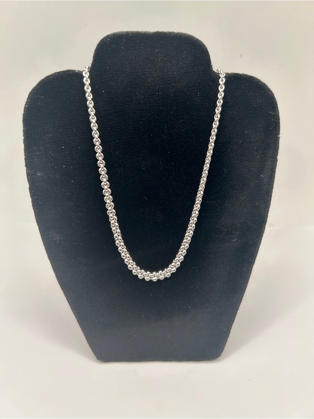 Monet Silver-Tone Double Beaded Chain Necklace - Women Jewelry - Picture 2 of 11